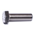 Midwest Fastener 3/8"-24 Hex Head Cap Screw, 18-8 Stainless Steel, 1-1/4 in L, 8 PK 68024